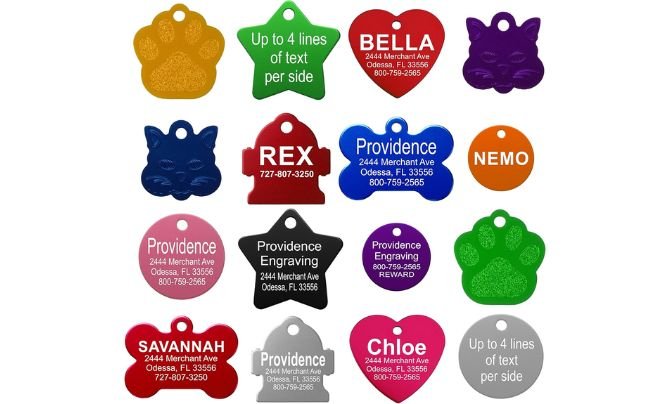 Providence Engraving Anodized Aluminum Pet ID Tags