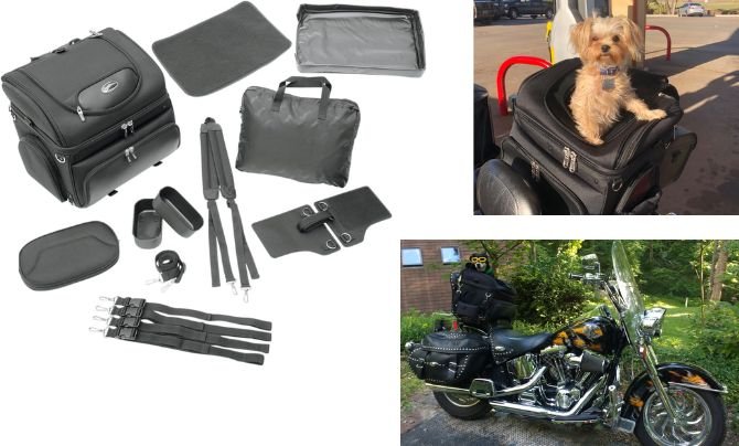 Saddlemen Pet Voyager 3515-0131 – Best Motorcycle Dog Carrier for Small to Medium Pets