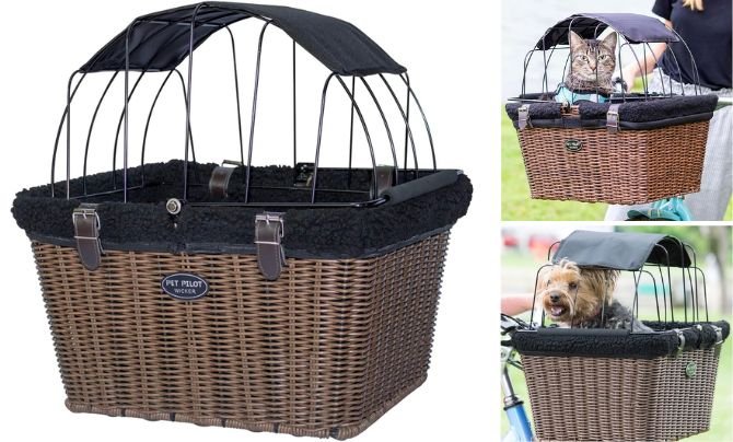Travelin K9 Pet-Pilot MAX Wicker Bike Basket