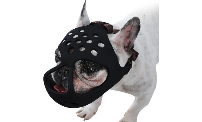 BARKLESS Dog Muzzle for Short Snout Dogs