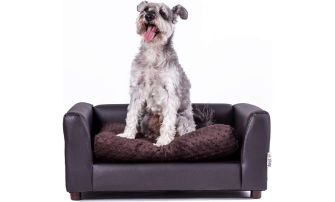 Keet Fluffy Deluxe Pet Bed, Chocolate, Medium A Top Choice in Leather Dog Beds