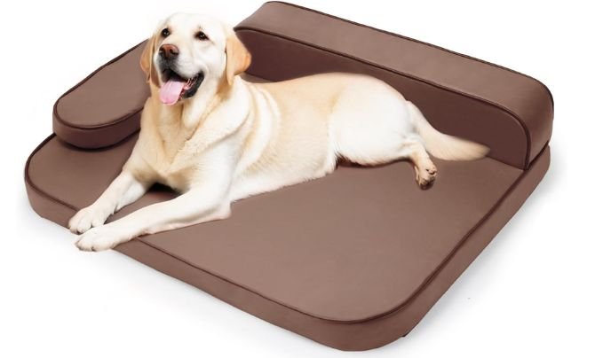 Msutree Leather Dog Beds for Large Dogs