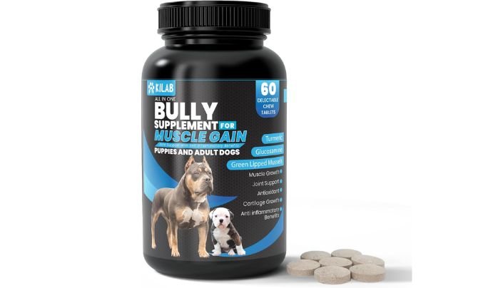 Kilab Dog Weight Gainer – 60-Count Muscle Builder Dog Supplement