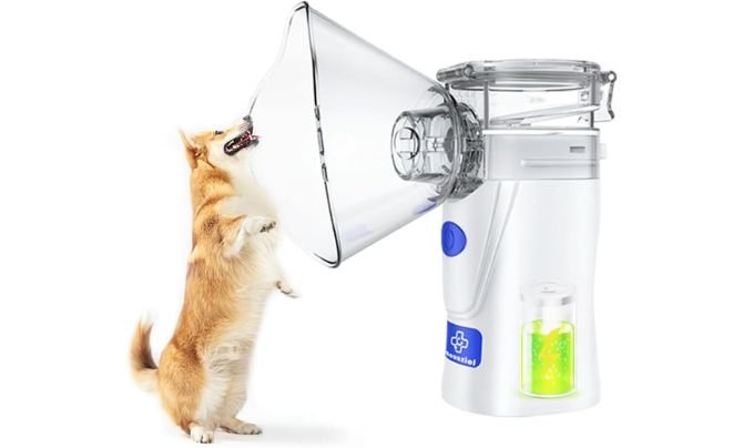 Nousziel Nebulizer for Dogs Handheld Dog Nebulizer USB Operated – Best for Budget