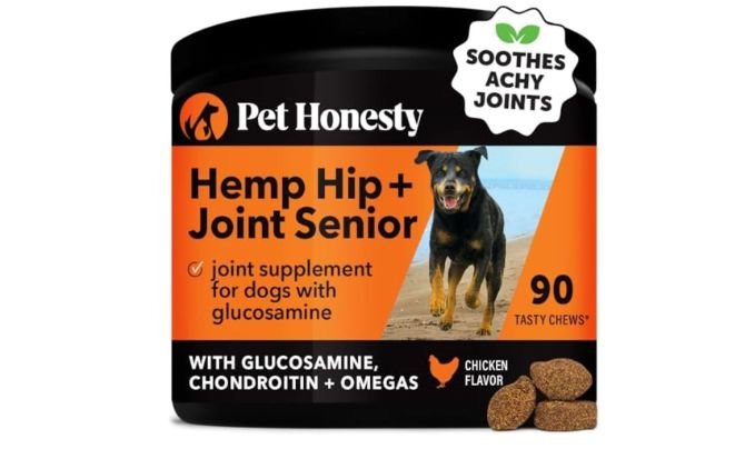 Pet Honesty Senior Hemp Hip & Joint Supplement for Dogs