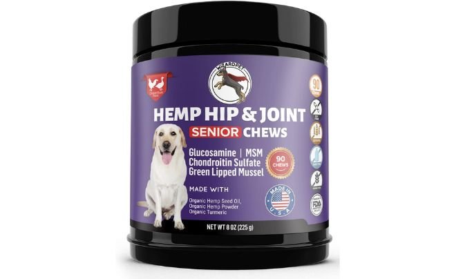 WIZARDPET Mobility Hemp Oil Hip & Joint Supplement for Senior Dogs