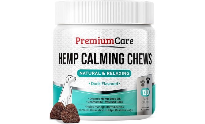 premium care calming treats for dogs