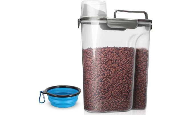 TIOVERY Airtight Dog Food Storage Container – Best for Pouring Convenience
