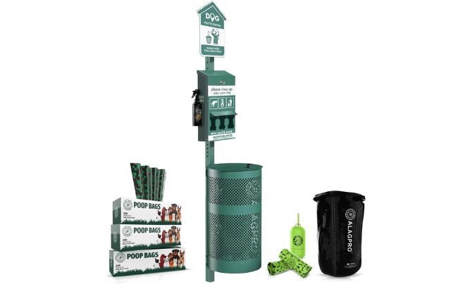 ALAGPRO® NEW 2025 Pet Waste Station with Hand Sanitizer Bottle