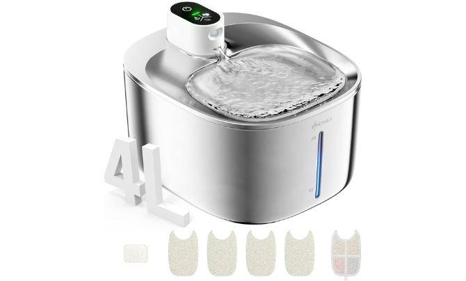 APD APETDOLA Wireless Cat Water Fountain Stainless Steel