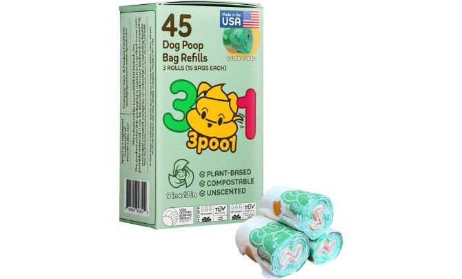Best for Budget – 3poo1 Certified Compostable Bags (45 Count)