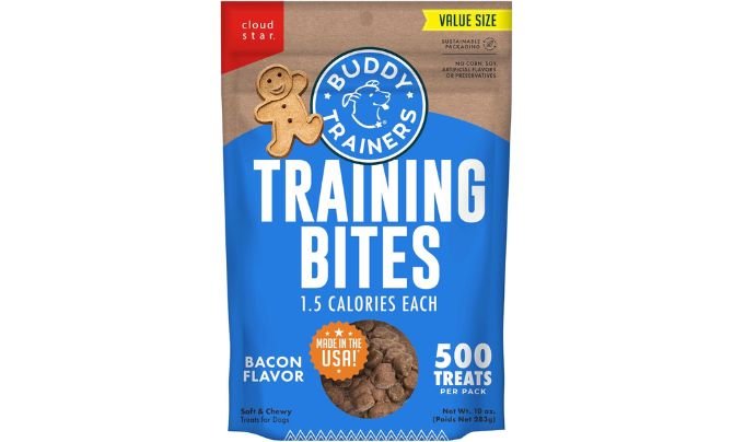 Buddy Biscuits Trainers, Bacon Flavor (10 oz) – Best for Chewers