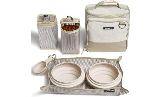 Cleverpup Large 7-Piece Bistro Box Dog Food Travel Kit