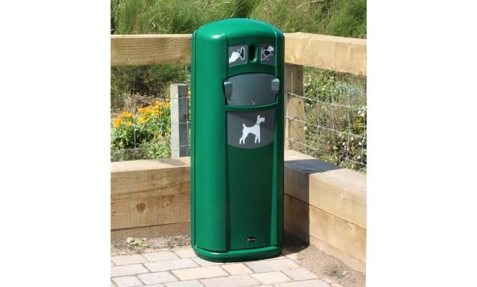 Glasdon Retriever City Pet Waste Station – Deep Green (3 Colors)