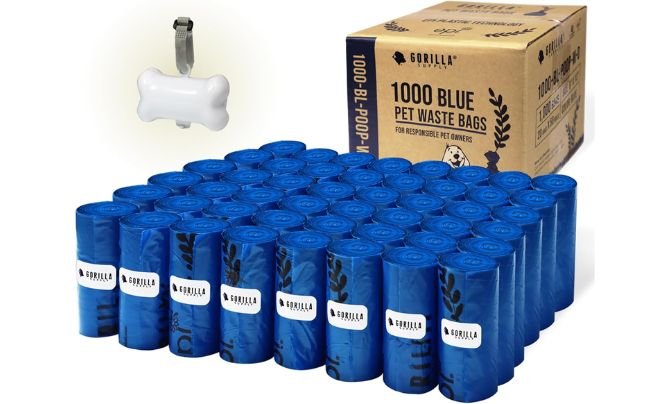 Gorilla Supply Poop Bags with Dispenser (1000 Count)