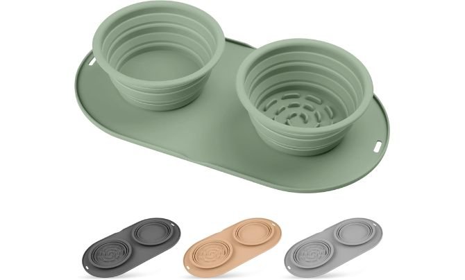 HOYEHOLA Puppy Dog Bowl - Collapsible Travel Bowls