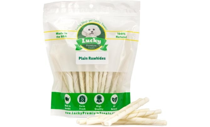 Lucky Premium Rawhide Twist Sticks (25 Count)