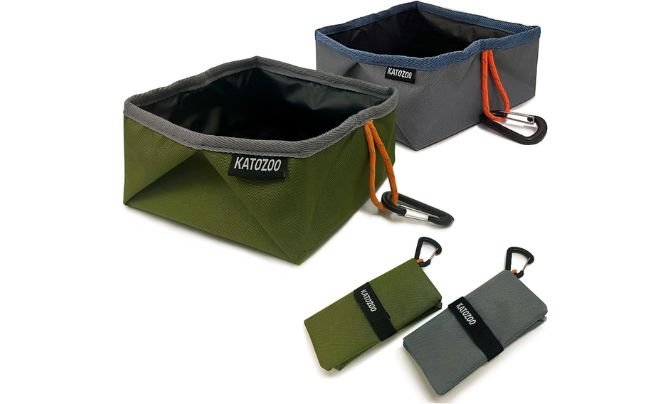 Most Durable – KATOZOO Travel Dog Bowls 2-Pack