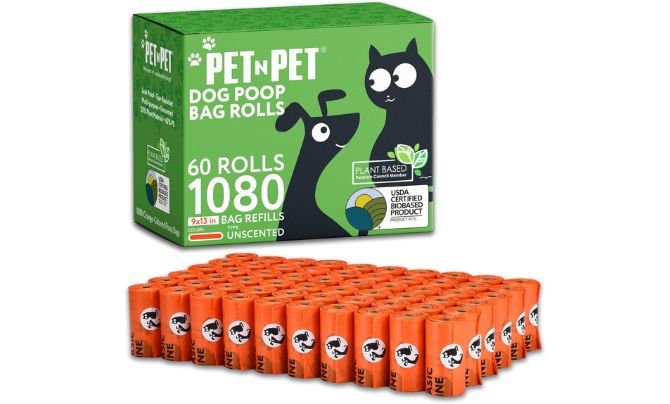 Pet N Pet Orange Unscented Poop Bags (1080 Count)