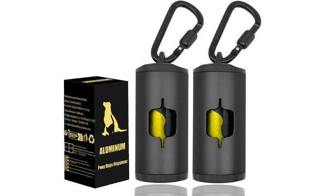 SHAOUMAN Metal Dog Poop Bag Holder 2-Pack