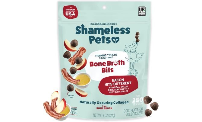 Shameless Pets Bacon Bone Broth Bits – Best with Collagen
