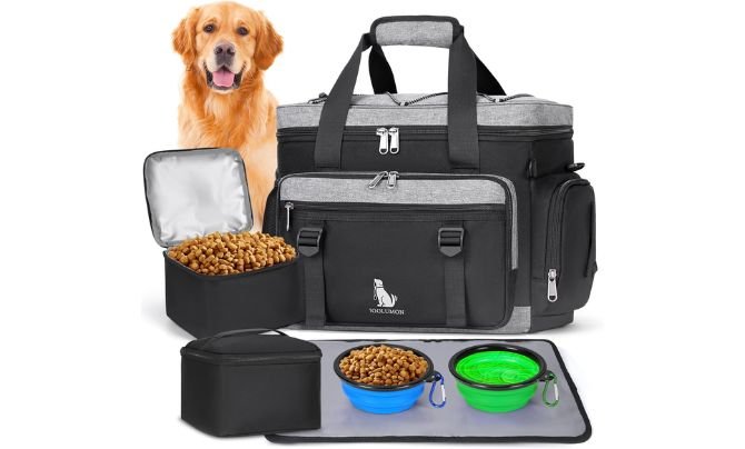 Spacious Utility: IGOLUMON Large Dog Travel Bag Set