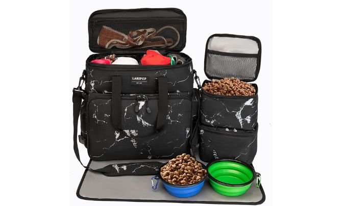 Versatile & Chic: LARIPOP Dog Travel Bag Weekend Set
