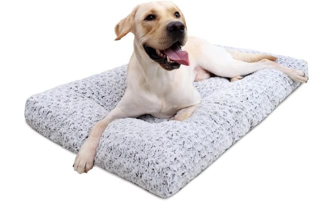 KSIIA Washable Dog Bed Deluxe Plush Dog Crate Beds