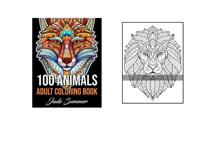 100 Animals: An Adult Coloring Book by Jade Summer