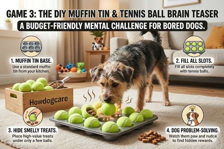 Game 3: The DIY Muffin Tin & Tennis Ball Brain Teaser