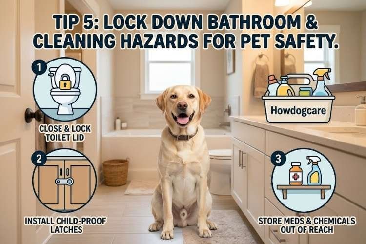 Tip 5: Lock Down the Bathroom and Chemical Cleaning Supplies