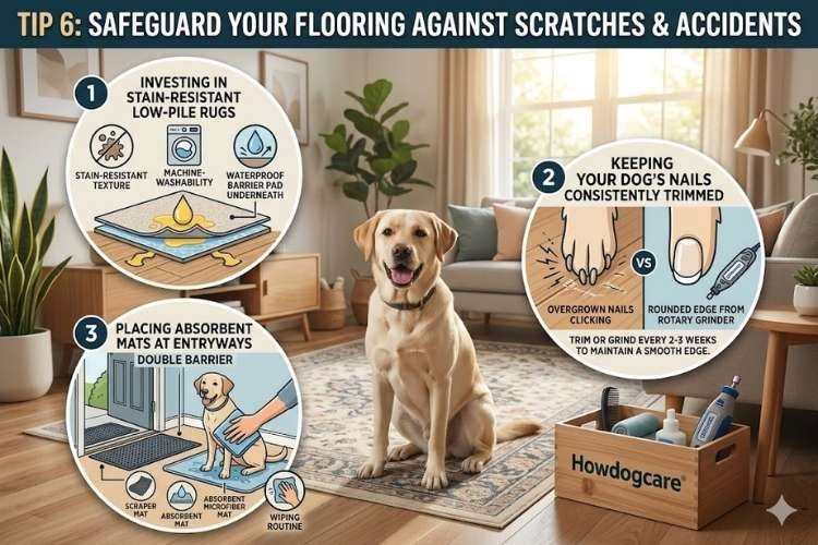 Tip 6: Safeguard Your Flooring Against Scratches and Accidents
