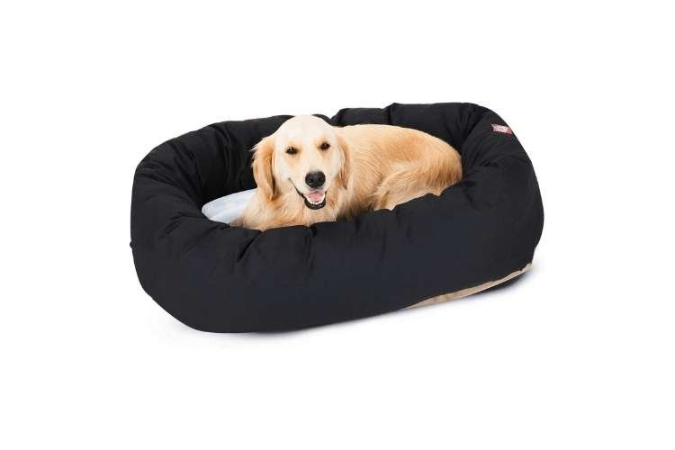 Majestic Pet Poly-Cotton Sherpa Bagel Dog Bed (Best for Deep Nesters)